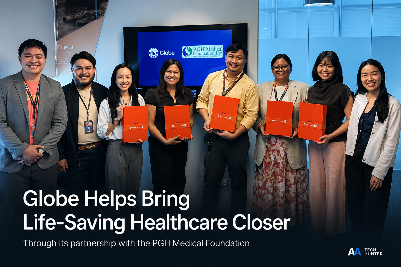 Globe PGH partnership representatives during a healthcare initiative supporting the PGH Medical Foundation in the Philippines.